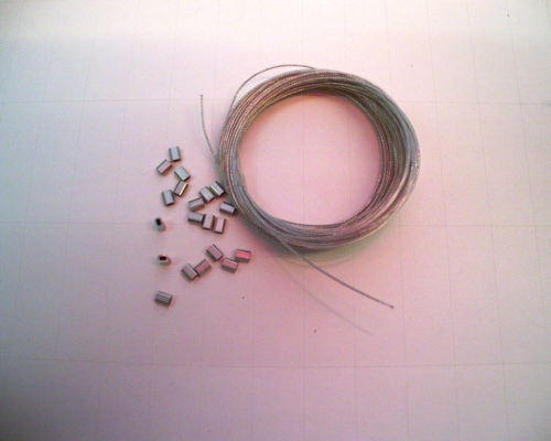Stahlseil 0,9mm, PVC Umhüllung, 10m Ring