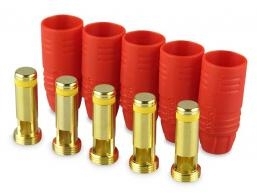 5 Anti-Spark Stecker 7mm für bis zu 200A Ströme, rotes Gehäuse