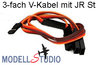 3-fach V-Kabel mit JR-Steckern/Buchsen